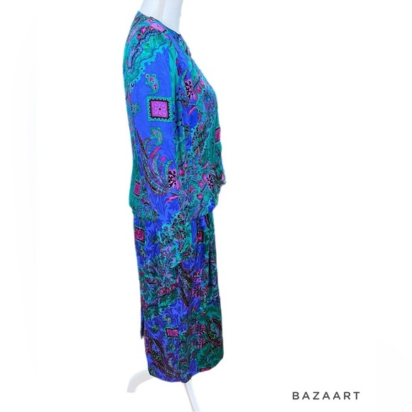 🔥🔥Anne Crimmins UMI Collections Jacket Skirt Set Womens Size 14 100% Silk - Picture 2 of 4